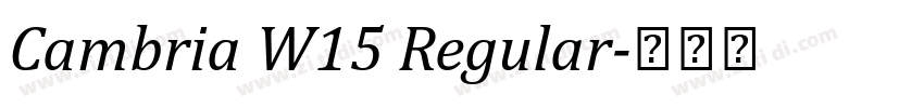 Cambria W15 Regular字体转换